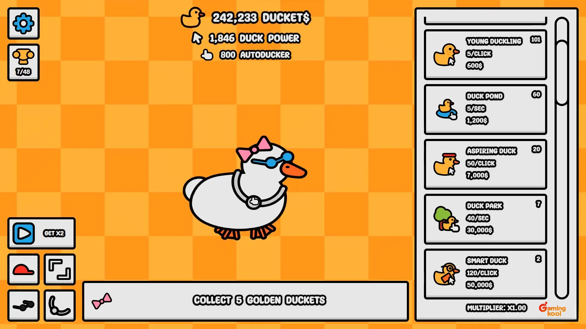 Duck with Pink Bow and Sunglasses