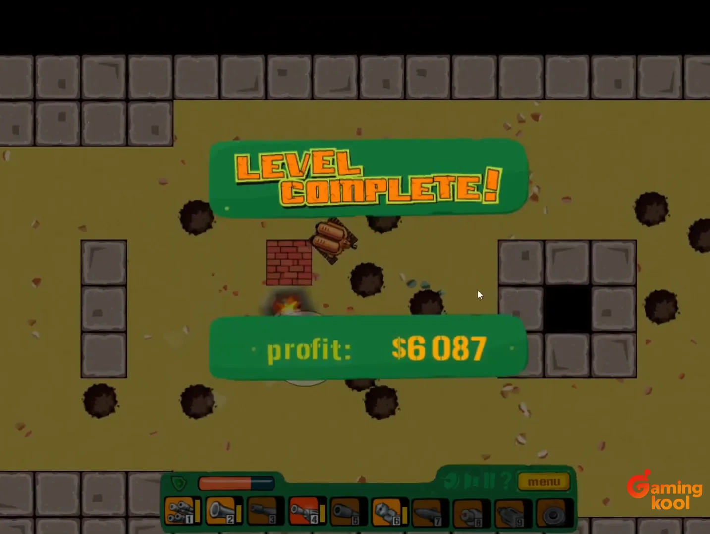 Victory screen