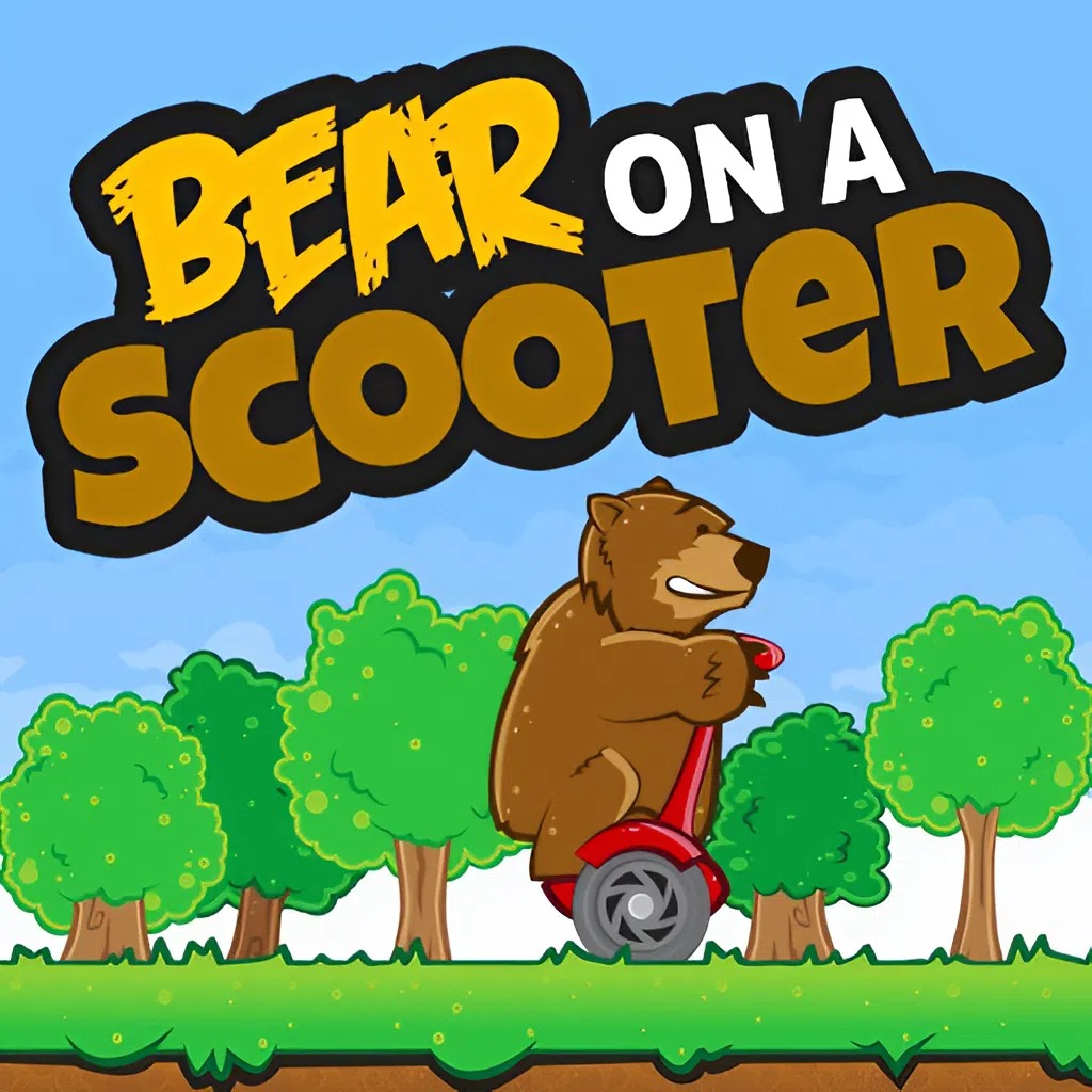 Bear On A Scooter - Free Game Online
