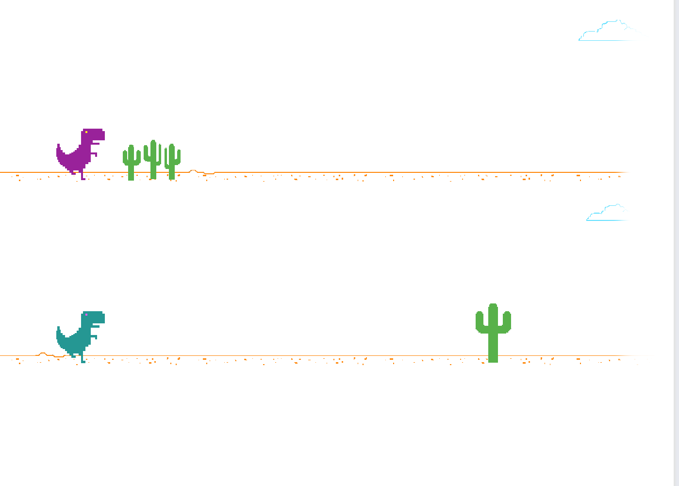 2 Player Dino Run - PLay Free Game Online Now