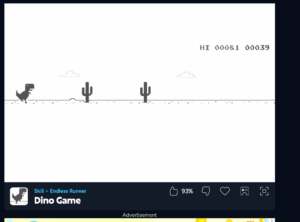 Dinosaur Game 1