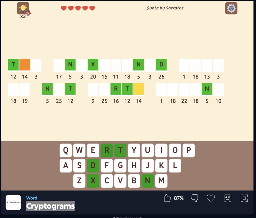 Bird Cryptogram Cryptograms - PLay Free Game Online Now