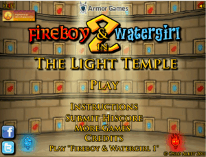 Fireboy and Watergirl 2 in The Light Temple 2